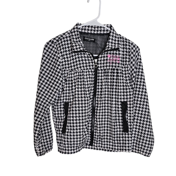 Houndstooth Windbreaker Size Small - Picture 2 of 8